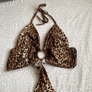 Cheetah print crop top